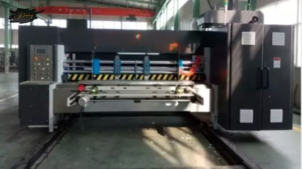 Bottom folder gluing with automatic flexo printing slotting die-cutting and auto bundling machine